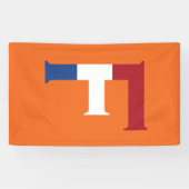 F Monogram überlagert sich auf der NLD-Flagge auf  Banner (Horizontal)