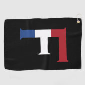 F Monogram überlagert sich auf der NLD-Flagge auf  Golfhandtuch (Horizontal)