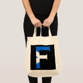 F Monogram überlagert sich auf der schottischen Fl Tragetasche (Vorderseite (Produkt))