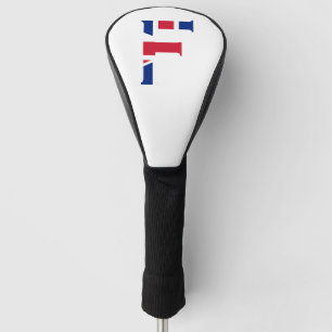 F Monogram überlagert sich auf der UniJack Flag dc Golf Headcover