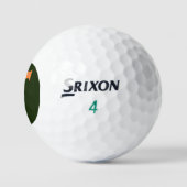 F Monogram überlagert sich auf irischer Flagge ssf Golfball (Logo)