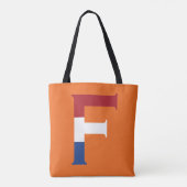F Monogram überlagert sich auf NLD Flag auf oder s Tasche (Rückseite)