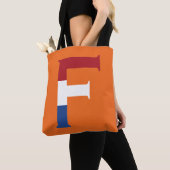 F Monogram überlagert sich auf NLD Flag auf oder s Tasche (Von Nahem)