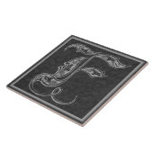 F-Monogramm "königliche graue Stein" Fliese (Seite)