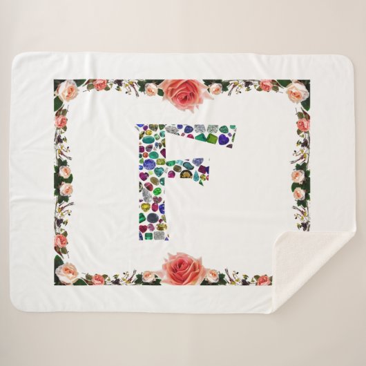 F Monogramm Sherpadecke (Vorderseite (Horizontal))