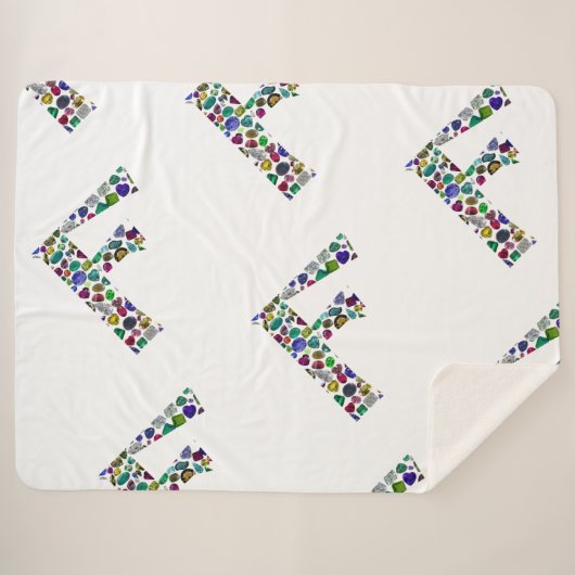 F Monogramm Sherpadecke (Vorderseite (Horizontal))