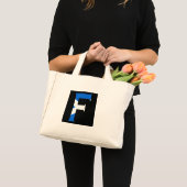 F-Monogramm überlagert auf schottischer Flagge itc Mini Stoffbeutel (Vorderseite (Produkt))