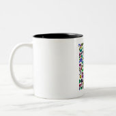 F Monogramm Zweifarbige Tasse (Links)