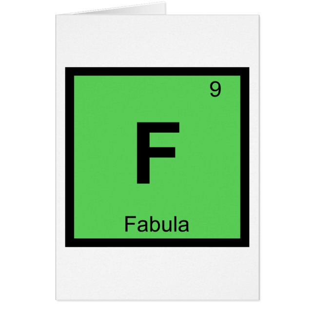 F - Periodische Tabelle der Filmexperimente Fabula (Vorne)