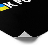 F Putin Ukraine Flag  Poster (Ecke)