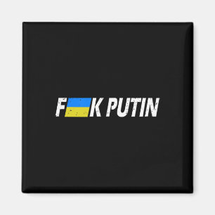 F Putin Ukraine-Flagge  Magnet