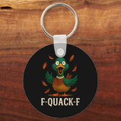 F-quack-f Funny Duck Humor Quote Meme Gift For Men Schlüsselanhänger (Vorderseite)