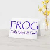 F.R.O.G. - Bauen Sie völlig auf Gott Karte (Gelbe Blume)