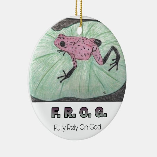 F.R.O.G. - Bauen Sie völlig auf Gott Keramikornament (Rechts)