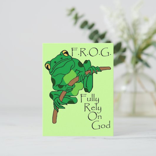 F.R.O.G. setzt auf Gott 1 Postkarte (Stehend Vorderseite)