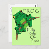 F.R.O.G. setzt auf Gott 1 Postkarte (Vorne/Hinten)