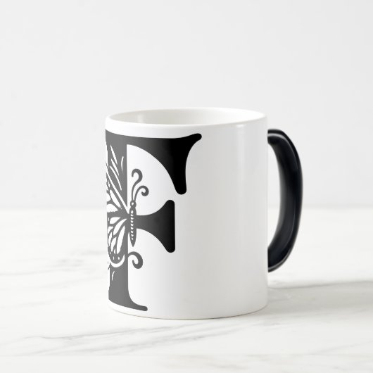 F Schwarzer Butterfly Verwandlungstasse (VorderseiteRechts)
