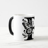 F Schwarzer Butterfly Verwandlungstasse (Vorderseite Links)