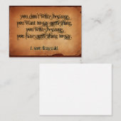 F. Scott Fitzgerald Inspirational Zitat "schreiben Mitteilungskarte (Vorne/Hinten)