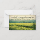 F. Scott Fitzgerald Inspirational Zitat "schreiben Mitteilungskarte (Vorderseite)