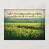 F. Scott Fitzgerald Inspirational Zitat "schreiben Postkarte (Vorderseite)