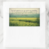 F. Scott Fitzgerald Inspirational Zitat "schreiben Rechteckiger Aufkleber (Tasche)