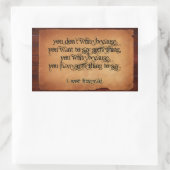 F. Scott Fitzgerald Inspirational Zitat "schreiben Rechteckiger Aufkleber (Tasche)