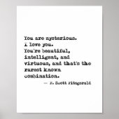 F Scott Fitzgerald Quote Poster (Vorne)