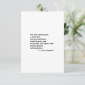F Scott Fitzgerald Quote Save The Date (Stehend Vorderseite)