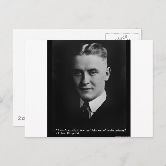 F Scott Fitzgerald Tender Kuriosity Gifts & T-Shir Postkarte (Vorne/Hinten)