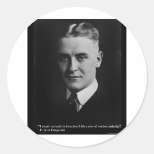 F Scott Fitzgerald Zarte Neugier Geschenke & T-Shi Runder Aufkleber