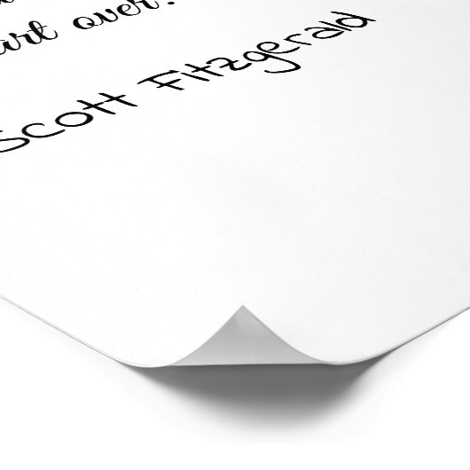 F. Scott Fitzgerald Zitat Poster (Ecke)