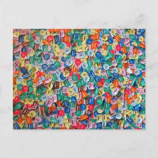 F Stickers Postkarte (Vorderseite)