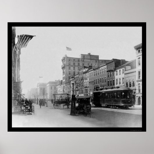 F Street in Washington, DC 1910 Poster (Vorne)
