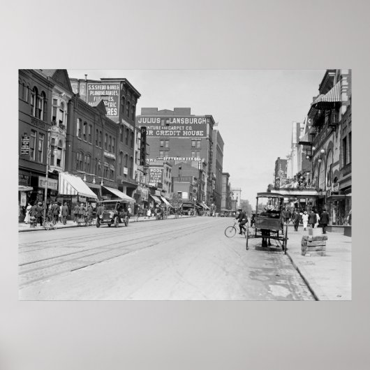 F Street, N.W. Washington D.C., 1915 Poster (Vorne)