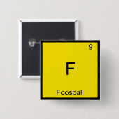 F - Symbol-T-Shirt für Foosball Funny Chemistry El Button (Vorne & Hinten)