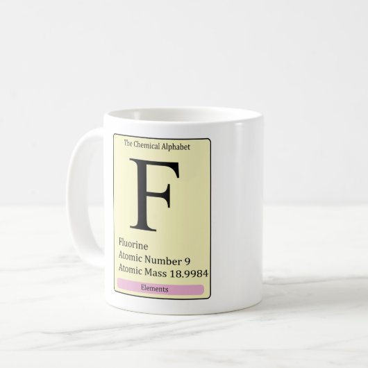 F Tasse des chemischen Alphabets (Vorderseite Links)