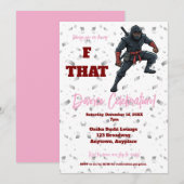F that Ninja Divorce Party Einladung (Vorne/Hinten)