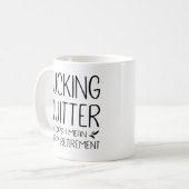 F*ticken Quitter Oops I Gemein Happy Retirement Kaffeetasse (Vorderseite Links)