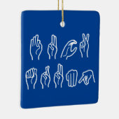 F TRUMP (IN ZEICHENSPRACHE) KERAMIKORNAMENT (Rechts)