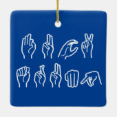 F TRUMP (IN ZEICHENSPRACHE) KERAMIKORNAMENT (Rückseite)