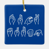 F TRUMP (IN ZEICHENSPRACHE) KERAMIKORNAMENT (Vorderseite)