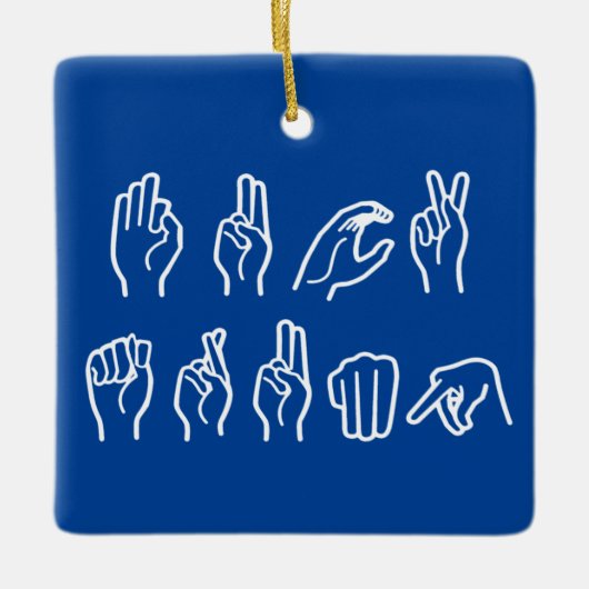 F TRUMP (IN ZEICHENSPRACHE) KERAMIKORNAMENT (Vorderseite)