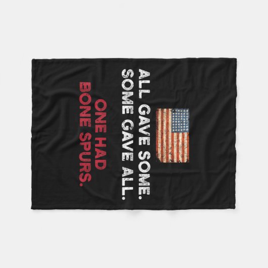 F Trump Shirt - Ketten-Knochen-Spurs Fleecedecke (Vorderseite (Horizontal))