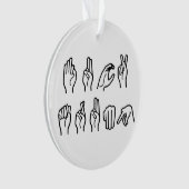 F TRUMP (SIGN SPRACHE) ORNAMENT (Vorderseite)