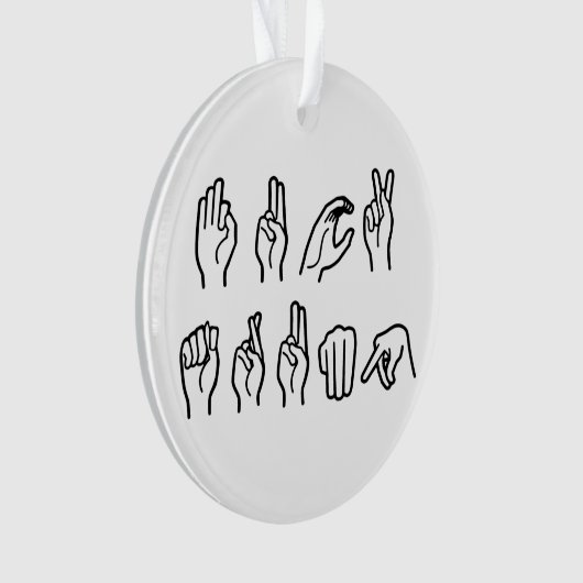 F TRUMP (SIGN SPRACHE) ORNAMENT (Vorderseite)