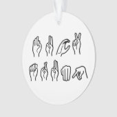 F TRUMP (SIGN SPRACHE) ORNAMENT (Vorderseite)