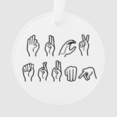 F TRUMP (SIGN SPRACHE) ORNAMENT (Vorderseite)