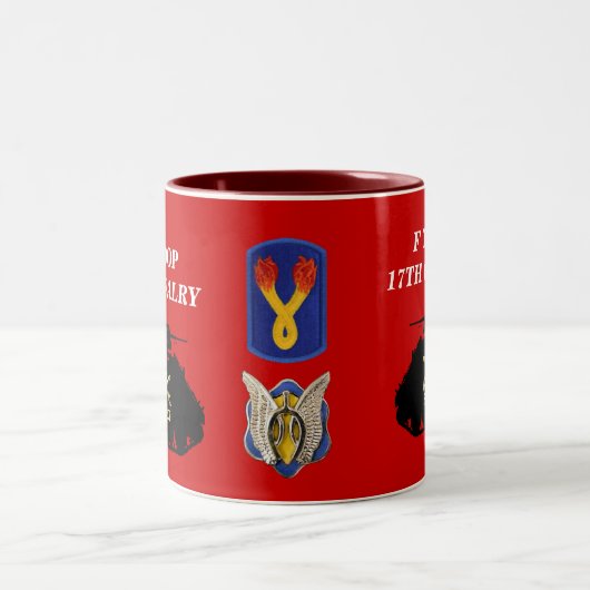 F-Truppe, 17. Bahn-Tasse der Kavallerie-M113 ACAV Zweifarbige Tasse (Mittel)