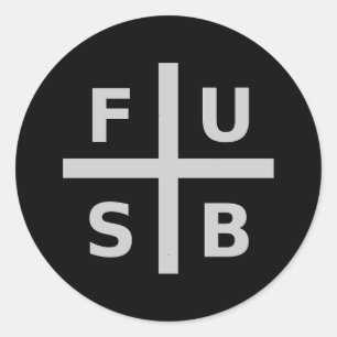 F.U.S.B RUNDER AUFKLEBER